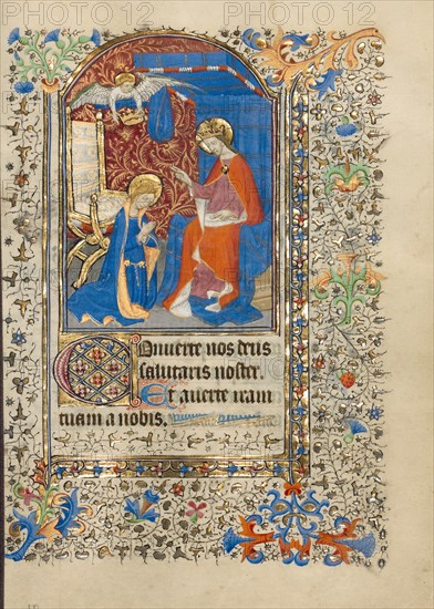 The Coronation of the Virgin; Book of Hours, about 1420-1430. Creator: Master of the Harvard Hannibal.