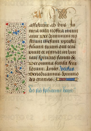 Decorated Text Page; Prayer Book of Charles the Bold, 1469. Creator: Nicolas Spierinc.