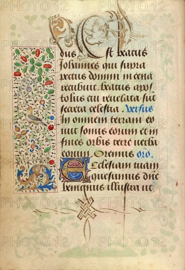 Decorated Text Page; Prayer Book of Charles the Bold, 1469. Creator: Nicolas Spierinc.