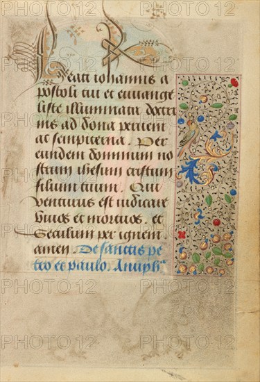 Decorated Text Page; Prayer Book of Charles the Bold, 1469. Creator: Nicolas Spierinc.