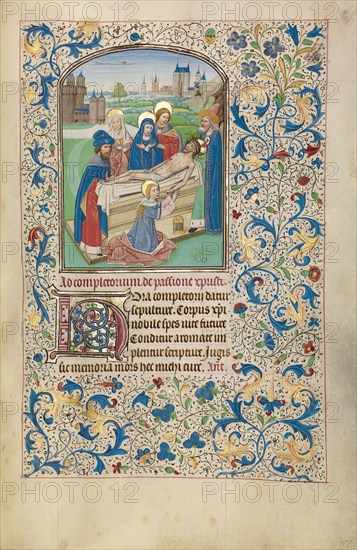 The Entombment; Arenberg Hours, early 1460s. Creator: Willem Vrelant.