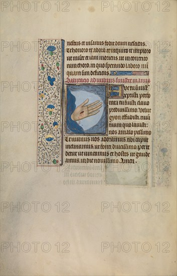 Christ's Left Hand with Wound; Arenberg Hours, early 1460s. Creator: Willem Vrelant.