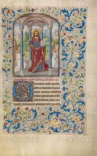 Christ Blessing; Arenberg Hours, early 1460s. Creator: Willem Vrelant.