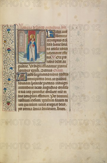 Saint Augustine; Arenberg Hours, early 1460s. Creator: Workshop of Willem Vrelant.