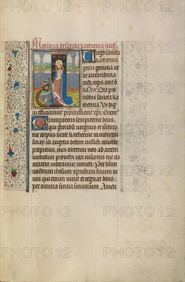 Saint Catherine; Arenberg Hours, early 1460s. Creator: Workshop of Willem Vrelant.