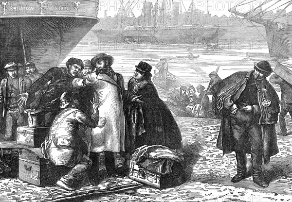 Leaving the Port of London, 1872. Creator: Unknown.