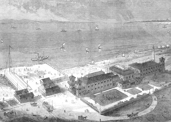 New baths and assembly-rooms at Southsea, 1871. Creator: Unknown.