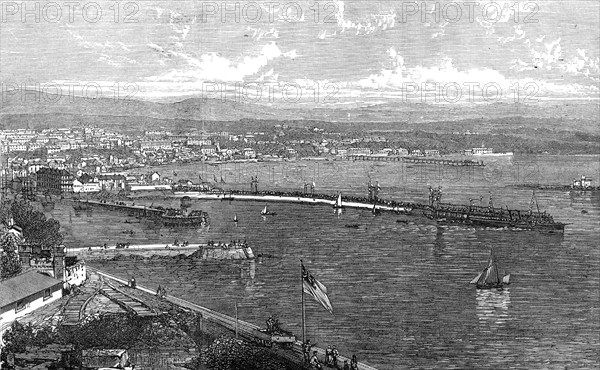 Opening of the Queen's Landing Pier at Douglas, Isle of Man, 1872. Creator: Unknown.