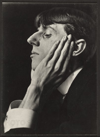 Portrait of  Aubrey Beardsley, negative 1894; print later. Creator: Frederick Henry Evans.