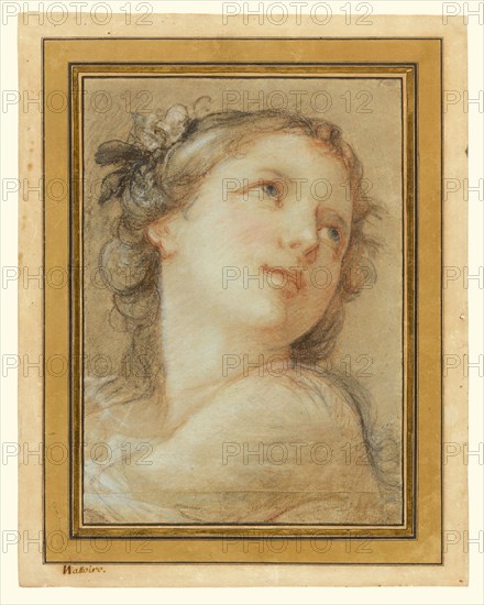 Head of a bacchante, 1741. Creator: Charles-Joseph Natoire.