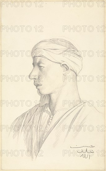 Portrait of an Egyptian Fellah, about 1856. Creator: Jean-Leon Gerome.