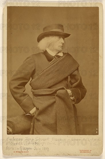 Professor John Stuart Blackie-Emeritus Prof. of Greek, Edinburgh Univ..., about 1870. Creator: D. Macara & Company.