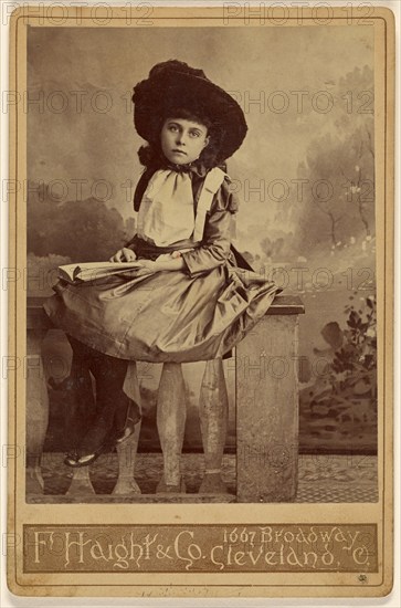 Uncle Toms Cabin. Era. Studio portrait of a girl., about 1880. Creator: F. Haight & Company.