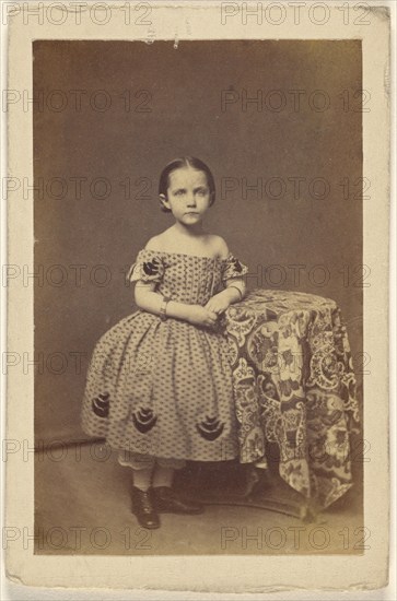 Portrait of a young girl, about 1870. Creator: Unknown.