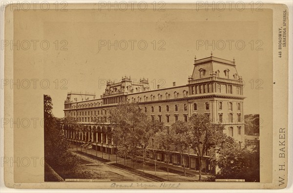 Grand Union Hotel at Saratoga Springs, N.Y., about 1880. Creator: Baker & Record.