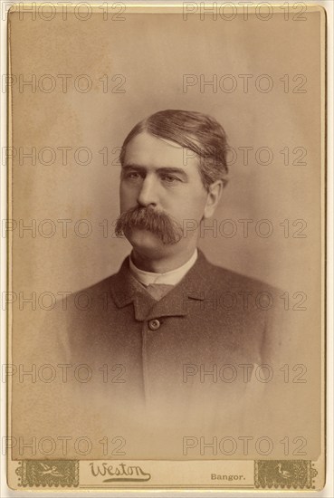 Portrait of an unidentified man with a bushy moustache, 1885. Creator: FC Weston.