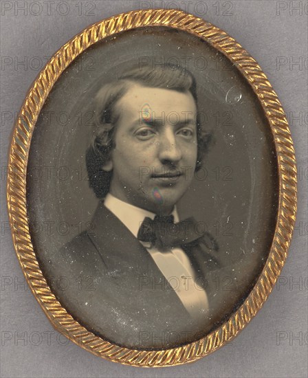 Vignetted Portrait of a Man, about 1850. Creator: Unknown.