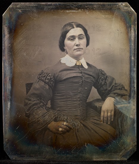 Portrait of a Woman, about 1858. Creator: Jacob Byerly.