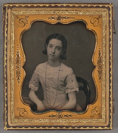 Portrait of a Young Woman, about 1855. Creator: Unknown.