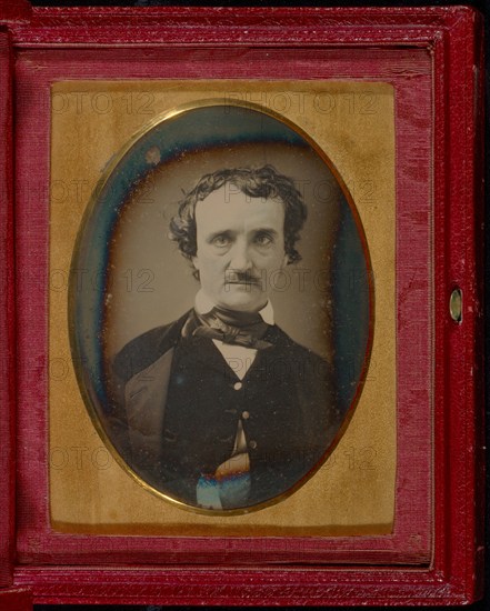 Portrait of Edgar Allan Poe, 1849. Creator: Unknown.