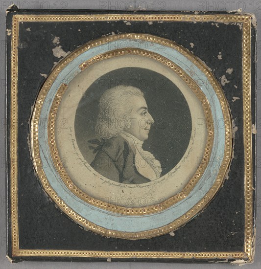 Profile portrait of a man with long hair, 1786-1796. Creator: Gilles Louis Chrétien.