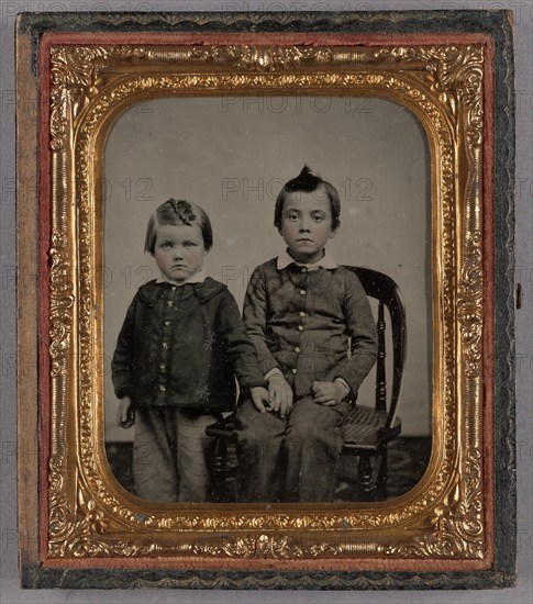 Portrait of Two Boys, about 1860. Creator: Unknown.