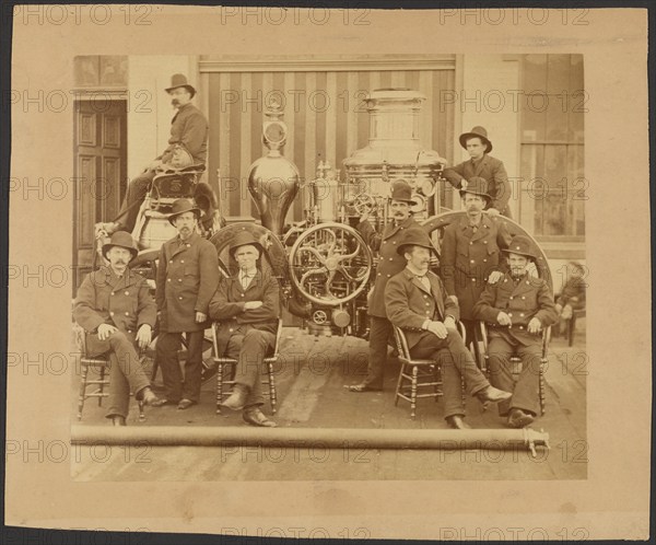 Chicago Fire Department, Amoskeag engine, 1875. Creator: Unknown.