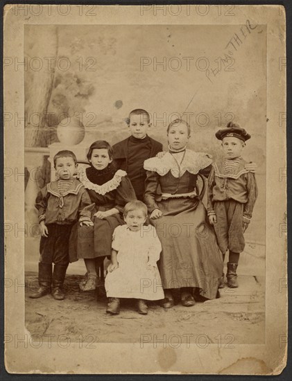 Group portrait of children, about 1880-1895. Creator: Unknown.