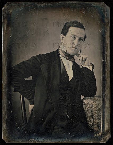 Portrait of a Seated Man, about 1848-1858. Creator: Unknown.