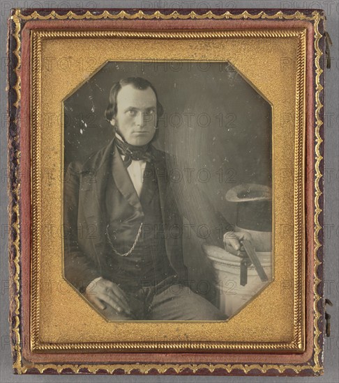 Portrait of a Seated Man with Muttonchop Whiskers, about 1848-1850. Creator: Unknown.