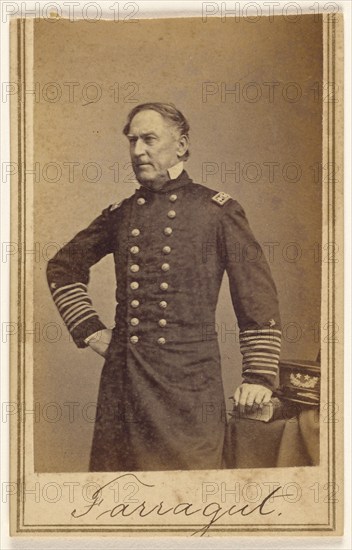 Admiral David Glasgow Farragut, about 1865. Creator: Mathew Brady.