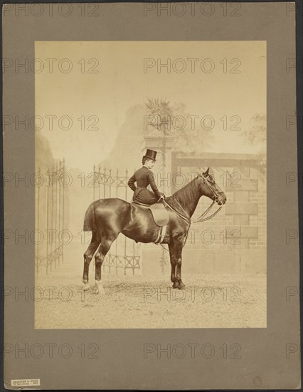 Croissette; Portrait of Equestrian, about 1880. Creator: Louis-Jean Delton.