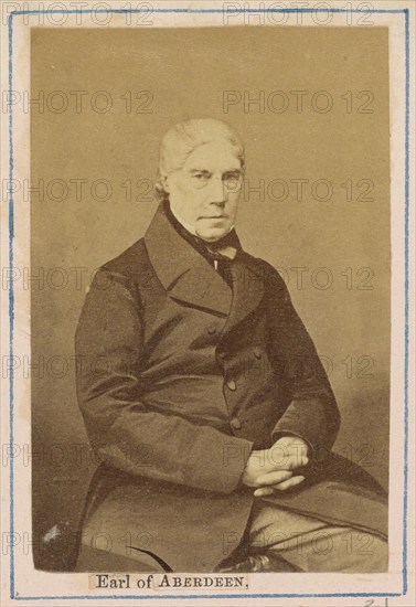 George Hamilton Gordon, 4th Earl of Aberdeen, 1860. Creator: John Jabez Edwin Mayall.