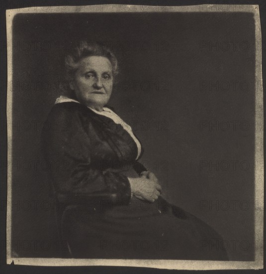 Portrait of an older woman, about 1915-1920. Creator: Gunther Krampf.