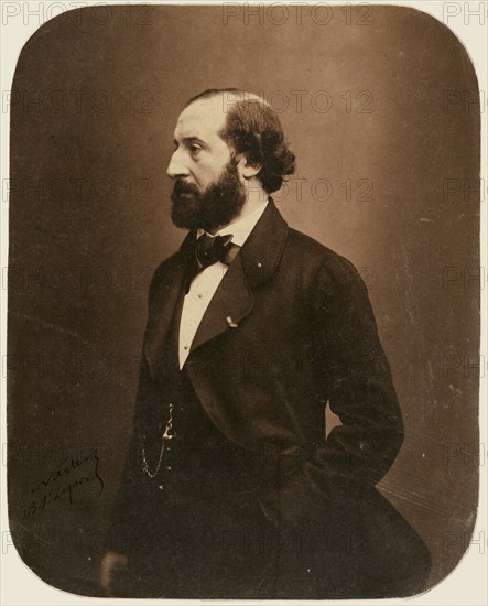 Émile Augier, about August 1857. Creator: Nadar.