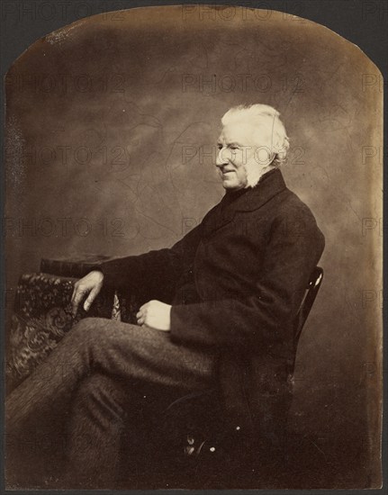 Portrait of a Man, 3/4 view, about 1852-1862. Creator: Roger Fenton.