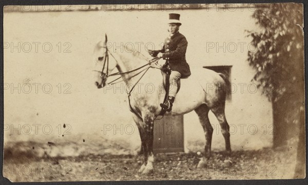 Man on a Horse, late 19th century. Creator: Unknown.