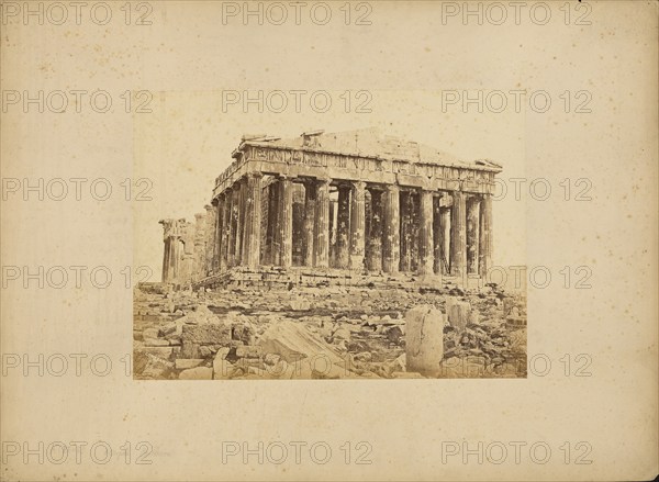 Athens - Parthenon, western facade, 1865. Creator: Konstantinos Dimitriou.