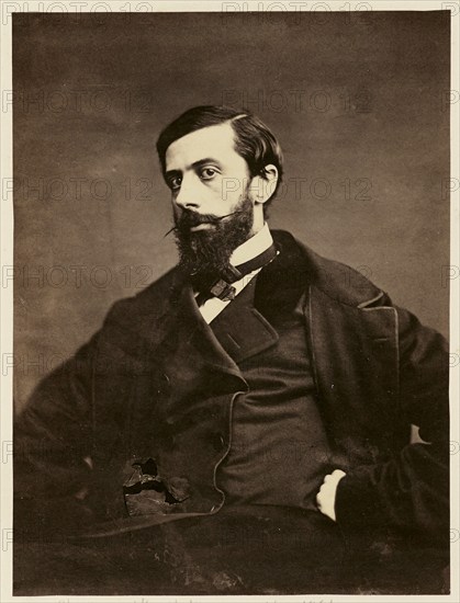 Portrait of Charles-Théodule Devéria, 1861. Creator: Charles Marville.