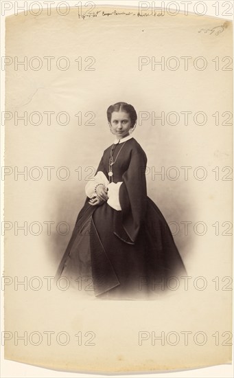 Portrait of Celine Montaland (?), about 1858. Creator: Gustave Le Gray.