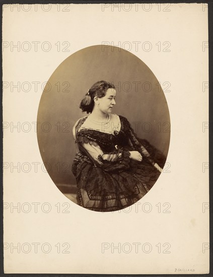 Woman seated in profile, mid-19th century. Creator: Paul De Gaillard.