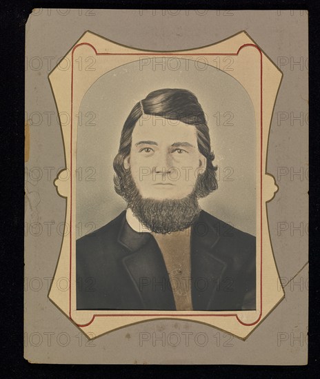 Portrait of a young man with a beard, about 1850-1860. Creator: Unknown.