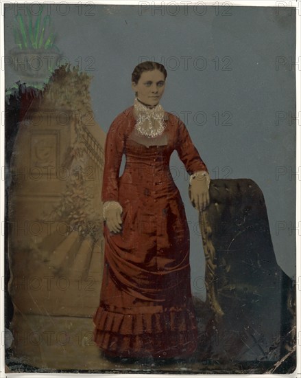 Portrait of young woman, 1860s-1880s. Creator: Unknown.