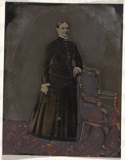 Portrait of standing woman, 1860s-1880s. Creator: Unknown.