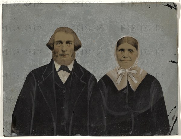 Portrait of couple, 1860s-1880s. Creator: Unknown.