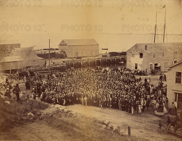 National Congregational Council at Plymouth Rock, 1865. Creator: John Adams Whipple.