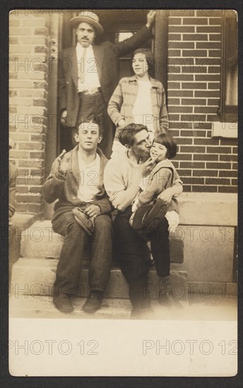 Family on Stoop, about 1926. Creator: John Frank Keith.