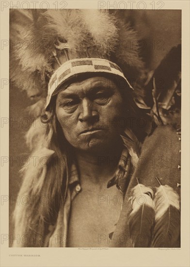 Cayuse Warrior, 1910. Creator: Edward Sheriff Curtis.