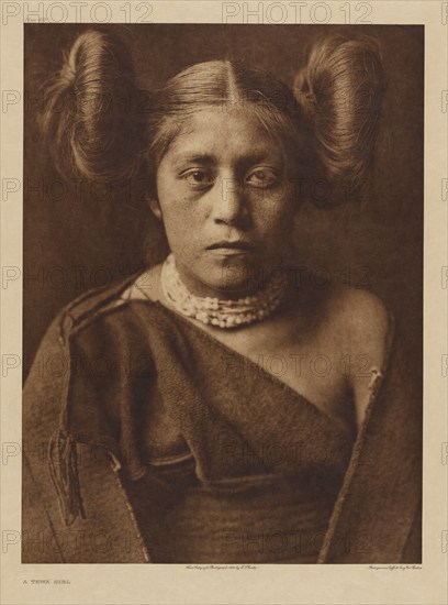 A Tewa Girl, 1921. Creator: Edward Sheriff Curtis.