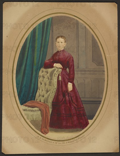 Portrait of a woman, late 1850s. Creator: Oliver Boudrias DeMorat.